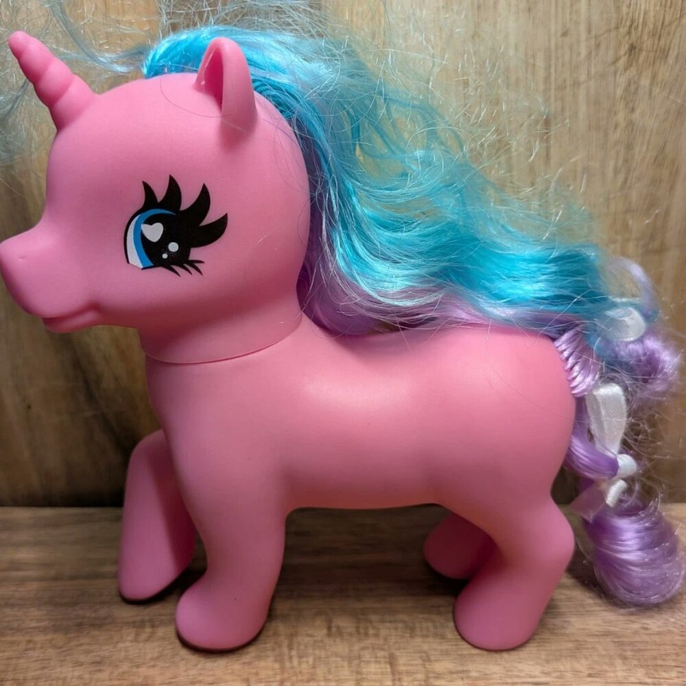 Gi-Go Wonder Pony Land Pink Unicorn with Purple Aqua Hair